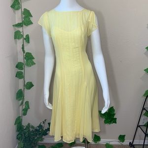 Vintage 1930’s Silk Adrianna Yellow Chiffon Dress